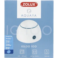 Zolux Pompe à Air Igloo 100 Blanc Puissance 1.8 W Débit Max 96 L/H. Pour Aquarium.