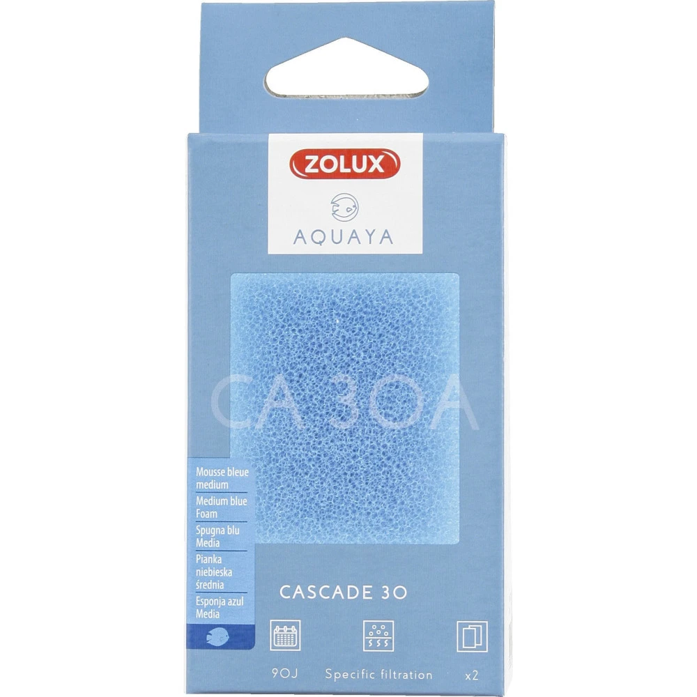 Zolux Filtre Pour Pompe Cascade 30, Filtre CA 30 A Mousse Bleue Medium X2. Pour Aquarium. 2 Zolux Filtre Pour Pompe Cascade 30, Filtre CA 30 A Mousse Bleue Medium X2. Pour Aquarium. – Image 2