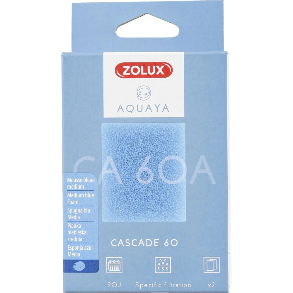 Zolux Filtre Pour Pompe Cascade 60, Filtre CA 60 A Mousse Bleue Medium X2. Pour Aquarium. 2 Zolux Filtre Pour Pompe Cascade 60, Filtre CA 60 A Mousse Bleue Medium X2. Pour Aquarium. – Image 2
