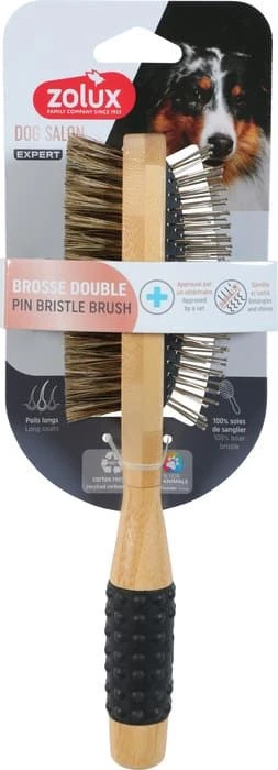 Zolux Brosse Double En Bamboo Pour Chien 2 Zolux Brosse Double En Bamboo Pour Chien – Image 2