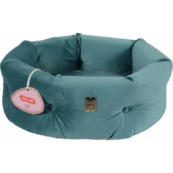 Zolux Corbeille Chesterfield Chambord Vert Paon. Ø 41 Cm. Pour Chats.