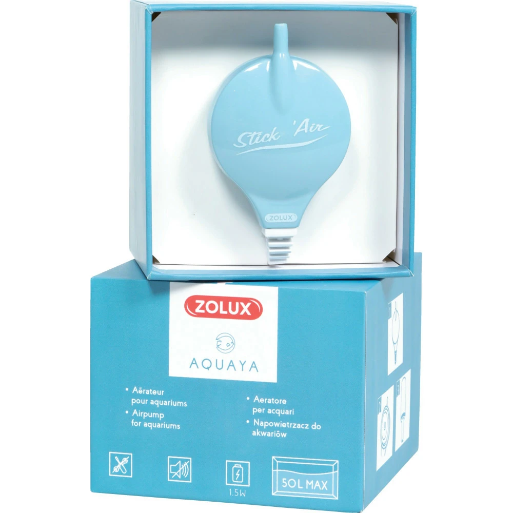 Zolux Bulleur Aérateur 1.5w Débit 18.6 L/h Bleu Pour Aquarium Max 50 Litres 1 Zolux Bulleur Aérateur 1.5w Débit 18.6 L/h Bleu Pour Aquarium Max 50 Litres