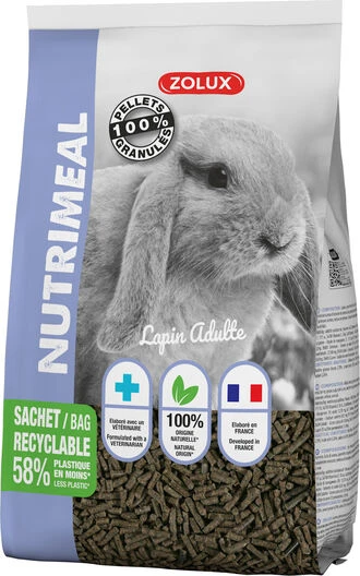 Zolux - Granulés Nutrimeal Pour Lapin Adulte - 2,5Kg 1 Zolux - Granulés Nutrimeal Pour Lapin Adulte - 2,5Kg
