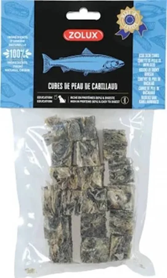 Zolux Friandises Cubes Peau Cabillaud Chien 70 G 1 Zolux Friandises Cubes Peau Cabillaud Chien 70 G
