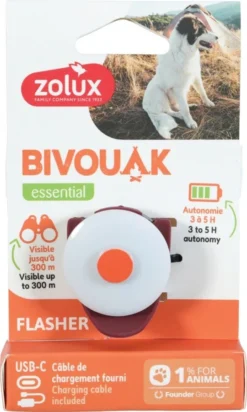 Zolux Flasher USB Pour Chien Rouge