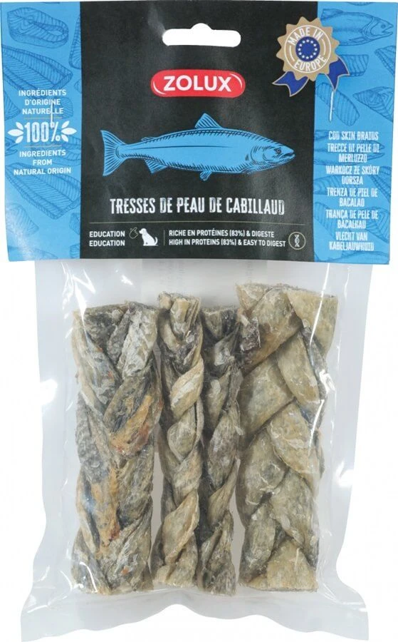 Zolux Friandises Tresse Peau Cabillaud Chien 70 G 1 Zolux Friandises Tresse Peau Cabillaud Chien 70 G