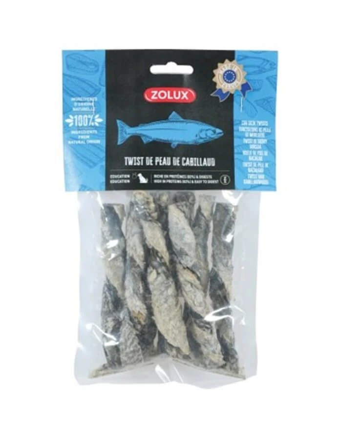 Zolux Friandises Twist Peau De Cabillaud 70 G 1 Zolux Friandises Twist Peau De Cabillaud 70 G