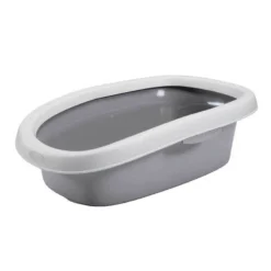 Zolux Bac à Litière Avec Rebords Gris 39 X 58 X 19 Cm