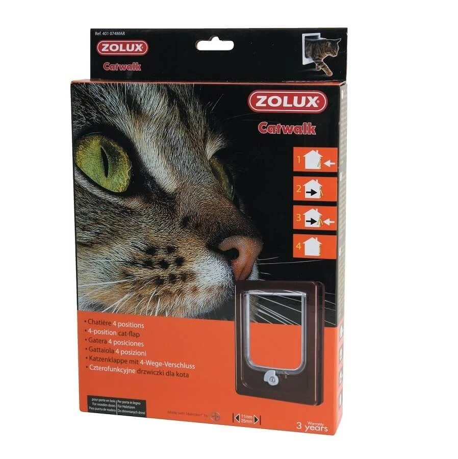 Zolux Catwalk Chatière 4 Positions Marron 1 Zolux Catwalk Chatière 4 Positions Marron