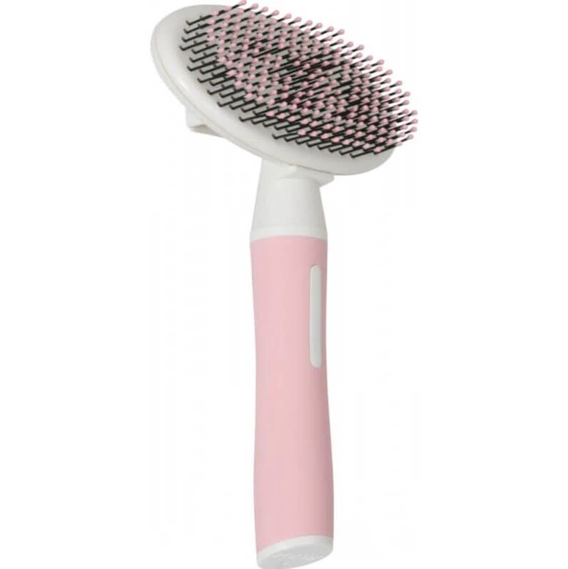 Zolux Anah Brosse Slicker Doux Rétractable Rose Chat 3 Zolux Anah Brosse Slicker Doux Rétractable Rose Chat – Image 3