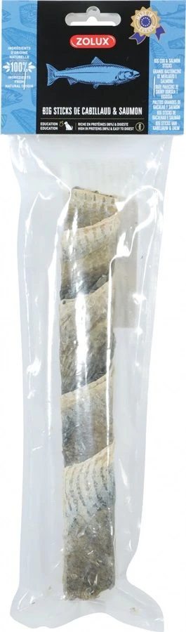 Zolux Friandises Big Stick Peau Cabillaud Et Saumon Chien 70 G 1 Zolux Friandises Big Stick Peau Cabillaud Et Saumon Chien 70 G