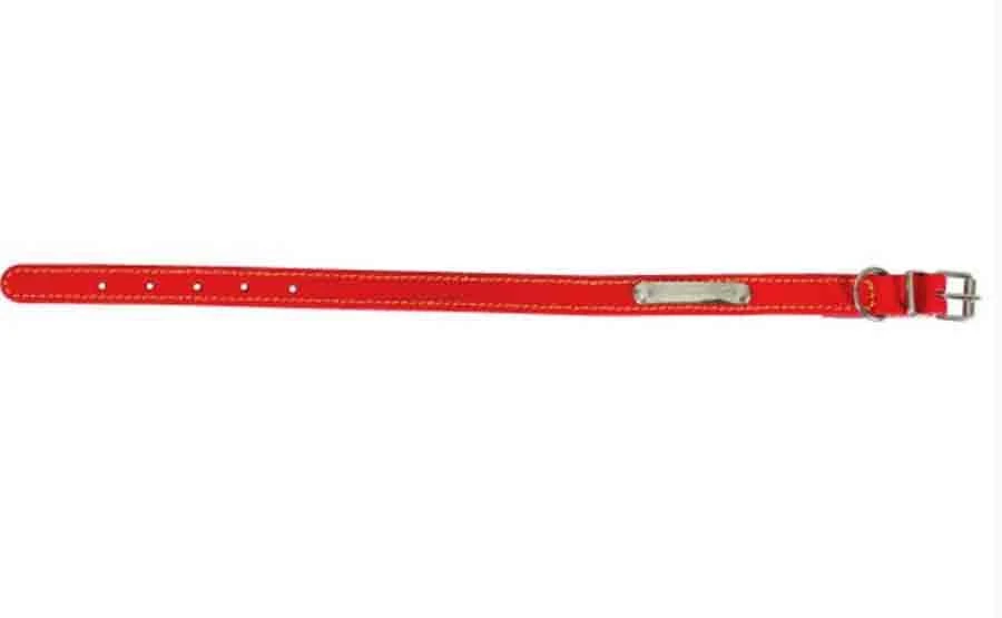 Zolux Collier En Cuir Piqué Rouge 40 Cm - Destockage 1 Zolux Collier En Cuir Piqué Rouge 40 Cm - Destockage